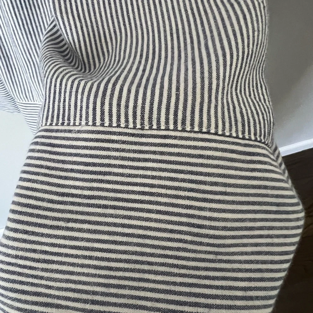 Sonoma Gray and White Striped Dress - Picture 6 of 8
